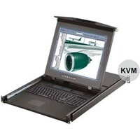 オースティンヒューズ 1U デュアルスライド 19インチLCDモニター 106キーキーボード ドロアー タッチパッドマウス D119U1601E