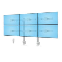 Startech モニターアーム/Cクランプ グロメット固定式/6画面/最大32インチ/耐荷重各8kg/VESA/クロスバー/高さ角度調整 6MONITORARMA