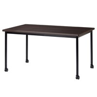 ニシキ工業 ATBミーティングテーブル 幅1500×奥行900 ダークウッド×ブラック キャスタータイプ ATBB1590KCDW 1台 【メーカー直送/車上渡し】(お客様組立)