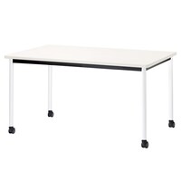 ニシキ工業 ATBミーティングテーブル 幅1500×奥行900 ホワイト×ホワイトキャスタータイプ ATBH1590KCWH 1台 【メーカー直送/車上渡し】(お客様組立)
