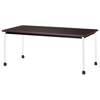 ニシキ工業 ATBミーティングテーブル 幅1800×奥行900 ダークウッド×ホワイトキャスタータイプ ATBH1890KCDW 1台 【メーカー直送/車上渡し】(お客様組立)