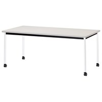 ニシキ工業 ATBミーティングテーブル 幅1800×奥行900 ニューグレー×ホワイトキャスタータイプ ATBH1890KCNG 1台 【メーカー直送/車上渡し】(お客様組立)