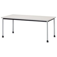 ニシキ工業 ATBミーティングテーブル 幅1800×奥行900 ニューグレー×シルバー キャスタータイプ ATBS1890KCNG 1台 【メーカー直送/車上渡し】(お客様組立)