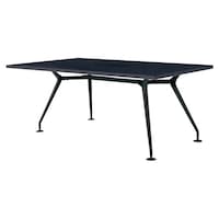 ニシキ工業 CADミーティングテーブル 幅1800×奥行900 マットグレイ×ブラック 角型 ワイヤリングBOX付 CADB1890KWMG 1台 【メーカー直送/車上渡し】(お客様組立)