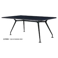 ニシキ工業 CADミーティングテーブル 幅2100×奥行1000 マットグレイ×ブラック 角型 ワイヤリングBOX付 CADB2110KWMG 1台 【メーカー直送/車上渡し】(お客様組立)