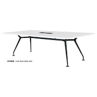 ニシキ工業 CADミーティングテーブル 幅2400×奥行1000 オフホワイト×ブラック 角型 ワイヤリングBOX付 CADB2410KWOW 1台 【メーカー直送/車上渡し】(お客様組立)