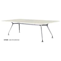 ニシキ工業 CADミーティングテーブル 幅2400×奥行1000 ホワイトグレイン×ポリッシュ 角型 ワイヤリングBOX付 CADP2410KWWG 1台 【メーカー直送/車上渡し】(お客様組立)