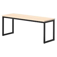 ニシキ工業 QBカウンターテーブル 幅1500×奥行600 ライトオーク×ブラック QBB1560LO 1台 【メーカー直送/車上渡し】(お客様組立)