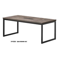ニシキ工業 QBミーティングテーブル 幅1800×奥行750 スミクロ×ブラック ワイヤリングBOX付 QBB1875WSK 1台 【メーカー直送/車上渡し】(お客様組立)