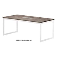 ニシキ工業 QBミーティングテーブル 幅1800×奥行1000 スミクロ×ホワイトワイヤリングBOX付 QBH1810WSK 1台 【メーカー直送/車上渡し】(お客様組立)