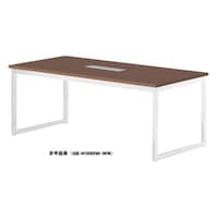 ニシキ工業 QBミーティングテーブル 幅2100×奥行1000 ウォールナット×ホワイトワイヤリングBOX付 QBH2110WWN 1台 【メーカー直送/車上渡し】(お客様組立)