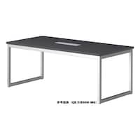 ニシキ工業 QBミーティングテーブル 幅1800×奥行1000 マットグレイ×シルバー ワイヤリングBOX付 QBS1810WMG 1台 【メーカー直送/車上渡し】(お客様組立)