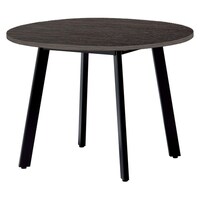 ニシキ工業 UMミーティングテーブル 天板サイズΦ1000 ダークウッド×ブラック UMB1000RDW 1台 【メーカー直送/車上渡し】(お客様組立)