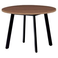 ニシキ工業 UMミーティングテーブル 天板サイズΦ1000 ウォールナット×ブラック UMB1000RWN 1台 【メーカー直送/車上渡し】(お客様組立)