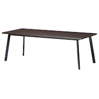 ニシキ工業 UMミーティングテーブル 幅2400×奥行1200 ダークウッド×ブラック UMB2412KDW 1台 【メーカー直送/車上渡し】(お客様組立)