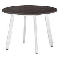 ニシキ工業 UMミーティングテーブル 天板サイズΦ1000 ダークウッド×ホワイト UMH1000RDW 1台 【メーカー直送/車上渡し】(お客様組立)