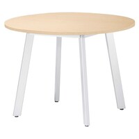 ニシキ工業 UMミーティングテーブル 天板サイズΦ1000 ライトオーク×ホワイト UMH1000RLO 1台 【メーカー直送/車上渡し】(お客様組立)