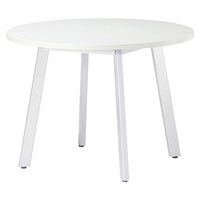 ニシキ工業 UMミーティングテーブル 天板サイズΦ1000 オフホワイト×ホワイト UMH1000ROW 1台 【メーカー直送/車上渡し】(お客様組立)