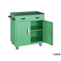 アズワン ツールワゴン 800X500XH880 引出・扉付 YG NTS504NYG