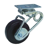 シシク 緩衝キャスター5 自在 100径 Rゴム車 SAJTS6100R