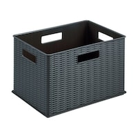 アズワン ラタン調ボックス ブラック RTB1BK