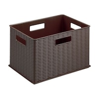 アズワン ラタン調ボックス ダークブラウン RTB1DBR