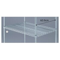 店研創意(ストア・エキスプレス) ワイヤーラック スチール棚 D60cmタイプ W121.2cm 616492