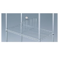 店研創意(ストア・エキスプレス) ワイヤーラック スチール棚用ディバイダー D45.7cm用 616592