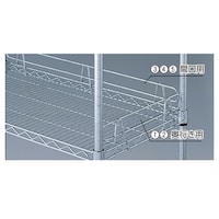 店研創意(ストア・エキスプレス) ワイヤーラック スチール棚用こぼれ止め 間口90.7cm用 6165104