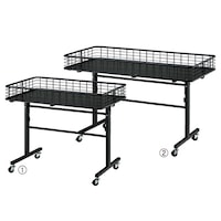 店研創意(ストア・エキスプレス) 折りたたみワゴン ブラック W90cm 6111221