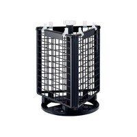 店研創意(ストア・エキスプレス) 樹脂製卓上回転ネットディスプレー 本体セット 黒 6112772