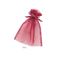 店研創意(ストア・エキスプレス) オーガンジーポーチ ワイン L 1セット(10枚入) 61269204