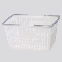 店研創意(ストア・エキスプレス) 買物カゴ(18リットル) スケルトン 1セット(10個入) 61802464