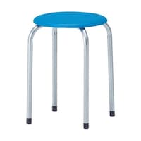 アズワン 丸イス 塗装脚 Φ320XH445 ブルー TMSPB