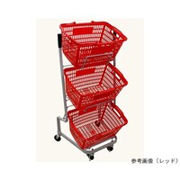 ヤマトサンギョウ 3段バスケットワゴン(カゴ3個付き) ダークグレー YBW