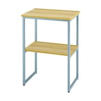 アズワン 電話台 500X350X730H 木天板+灰脚 TC5035NAW