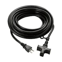 アズワン 3個口ソフトタイプ延長コード 10m ブラック TKC15103PSBK