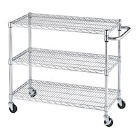 店研創意(ストア・エキスプレス) ワイヤーラック ハンドル付き 3段展開タイプ 61652591