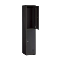 店研創意(ストア・エキスプレス) スチール製ロッカーダイヤル錠【ブラック 2人用】 61755822