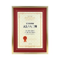 万丈 EX賞状額 A3/八二判 GD(マット赤) EXSJA3GD