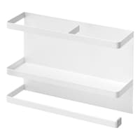 山崎実業 マグネットキッチンペーパー&ラップホルダー プレート ホワイト 4291