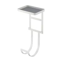 山崎実業 トイレットペーパーホルダー上ラック 2段 プレート ホワイト 4436