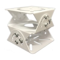 ビットストロング 監視カメラ角度調整ハウジングブラケット取り付け金具立体万能・二重層 白 BSKANKANAGO27