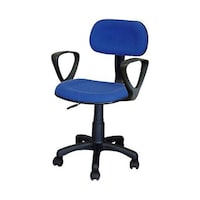 ナカバヤシ ワークチェアー(ブルー/肘付) EA956XB4