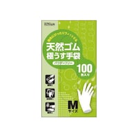 ダンロップホームプロダクツ 天然ゴム極うす手袋 パウダーフリー M ナチュラル 100枚入 68198995