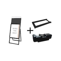 常磐精工 ポスターグリップスタンド看板カタログケース付(屋外用) A2片面ブラック ウエイトアーム・水タンクセット PGSKKA2KBG3SET