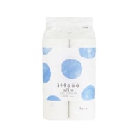 イトマン イットコ芯なしスリム トイレットペーパー 130mシングル 6ロールパック×10パック 10130036