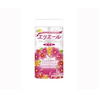 大王製紙 エリエールトイレットティシューフラワープリント(ダブル)1ケース(12ロール×6パック) 20823297