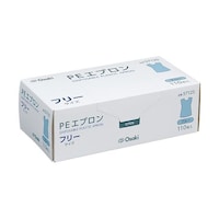 オオサキメディカル PEエプロン 袖なし フリー ブルー 1箱(110枚入) 69824489