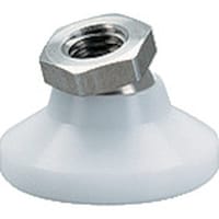 HALDER HALDER レべリングパッド ステンレス鋼 ボール部 POM、白 22590.0120 1個